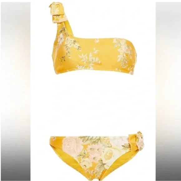 Zimmermann Amelie Bow One Shoulder Floral Print Bikini, worn twice! - Picture 2 of 6
